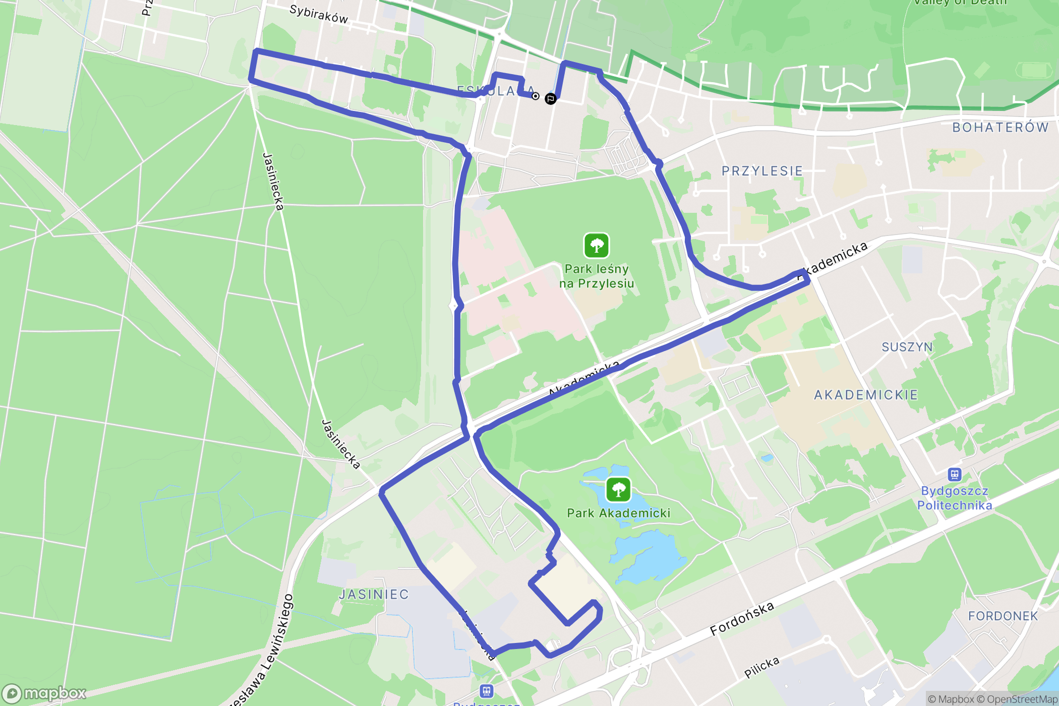 Bydgoszcz: mapa trasy - Poland