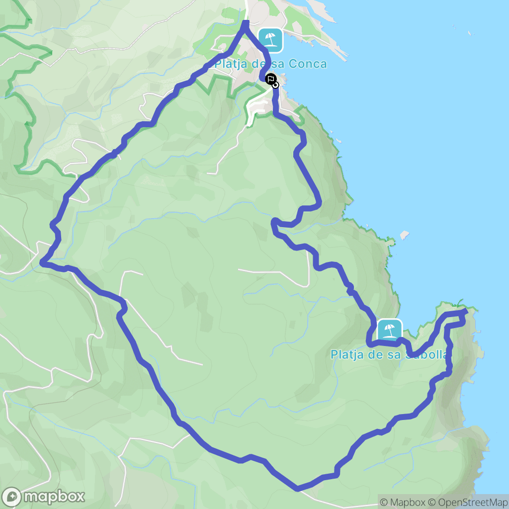 Cadaqués : carte du parcours de randonnée - Spain
