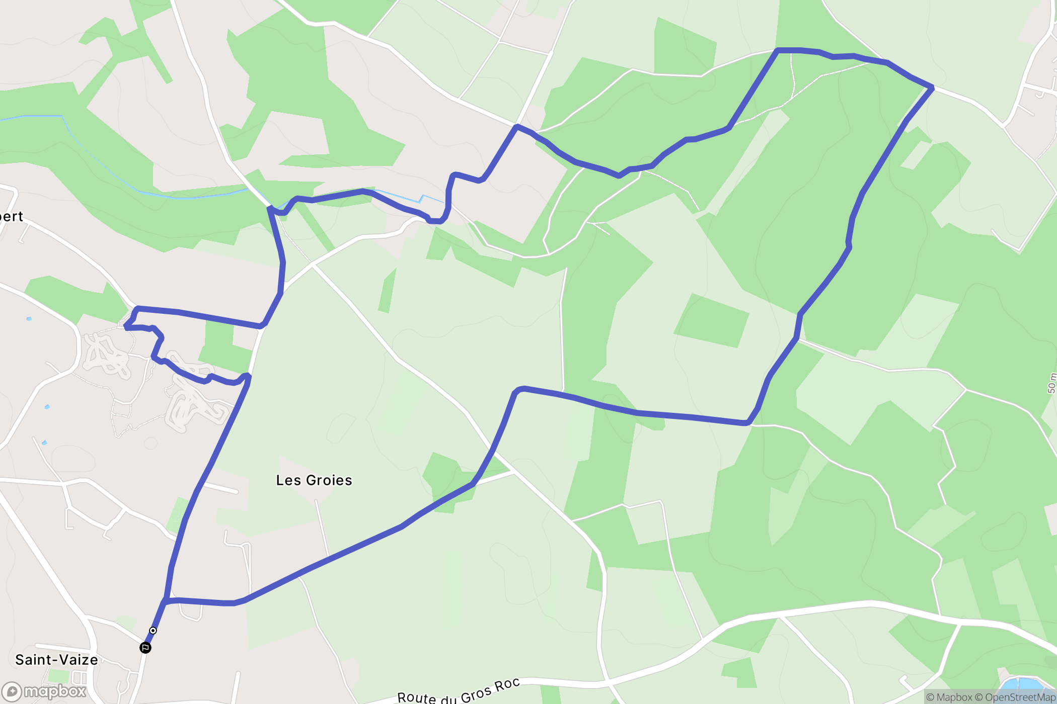 Saint-Vaize : carte du parcours de randonnée - France