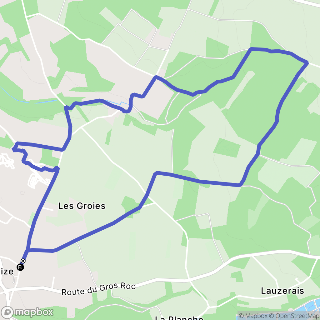 Saint-Vaize : carte du parcours de randonnée - France