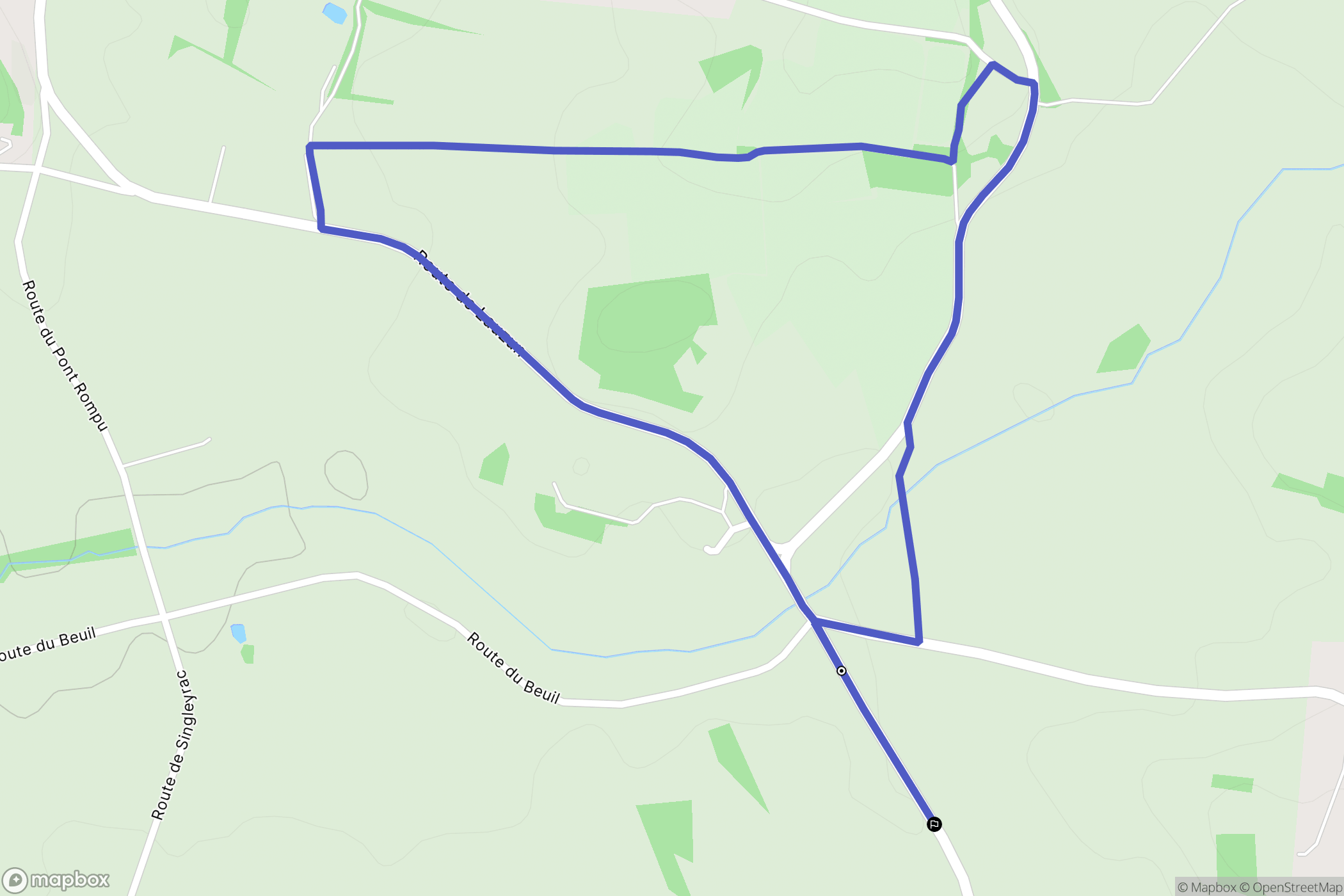 Saint-Capraise-d'Eymet : carte du parcours de randonnée - France