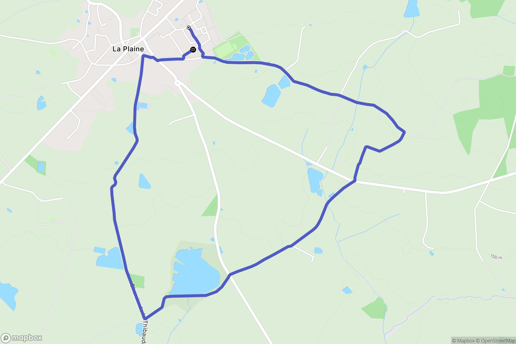 La Plaine : carte du parcours de randonnée - France