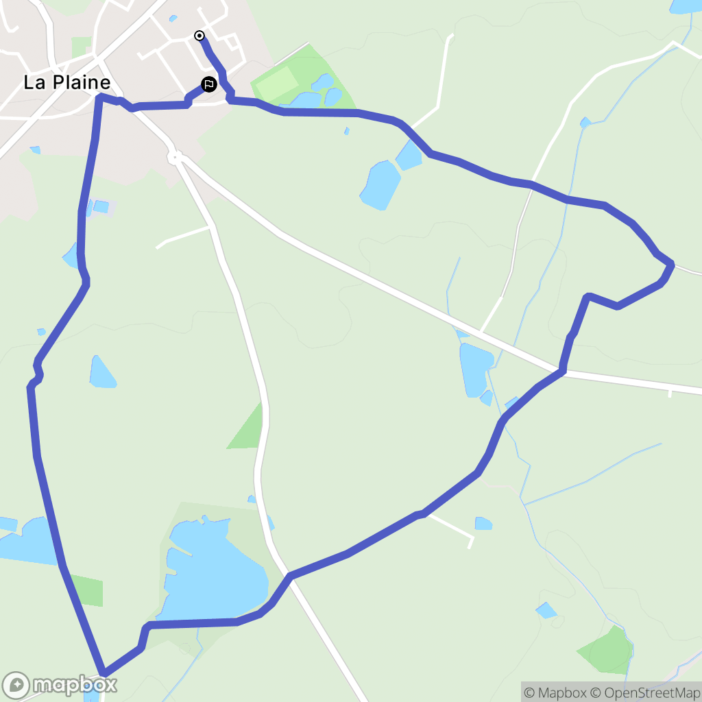 La Plaine : carte du parcours de randonnée - France