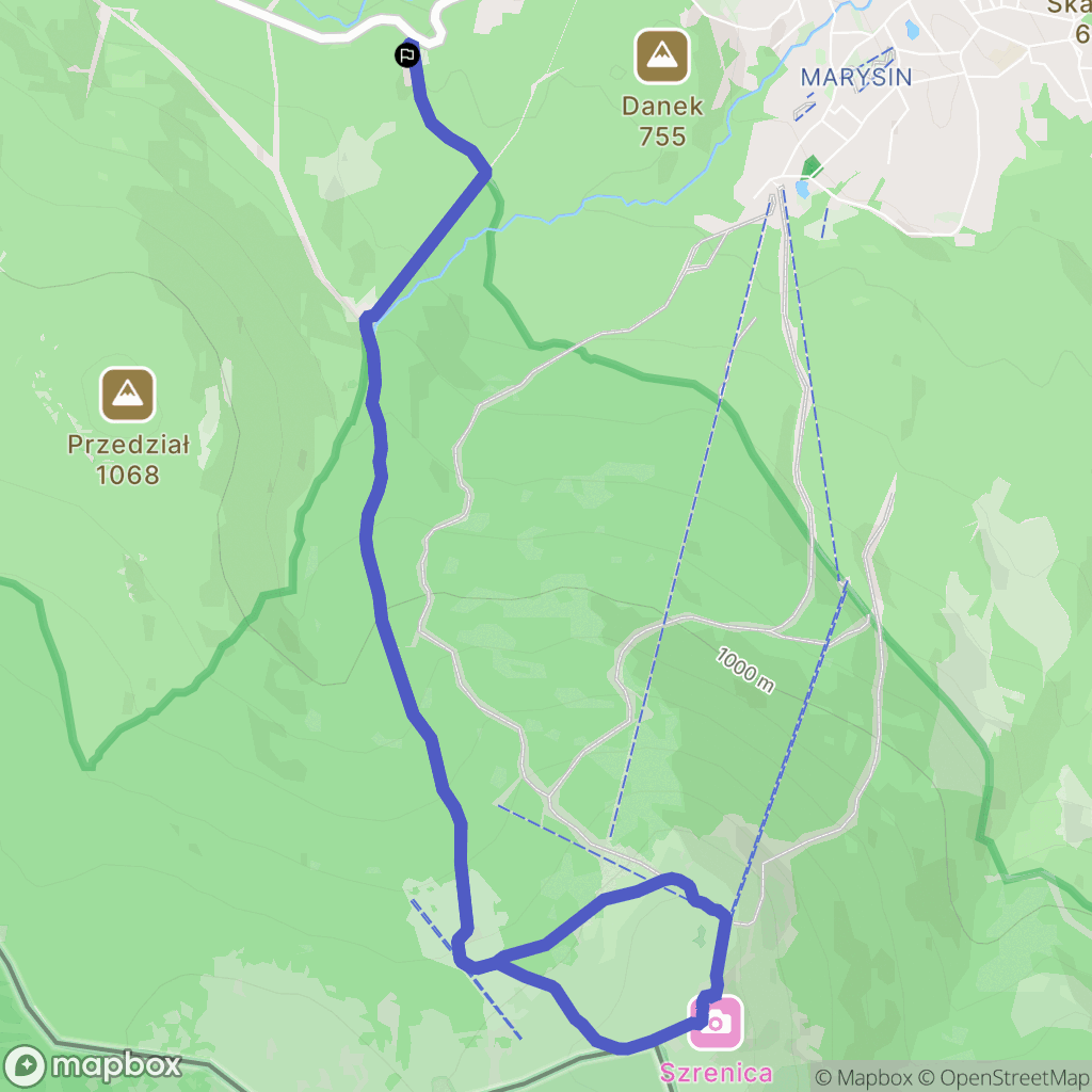 Szklarska Poręba: mapa trasy - Poland