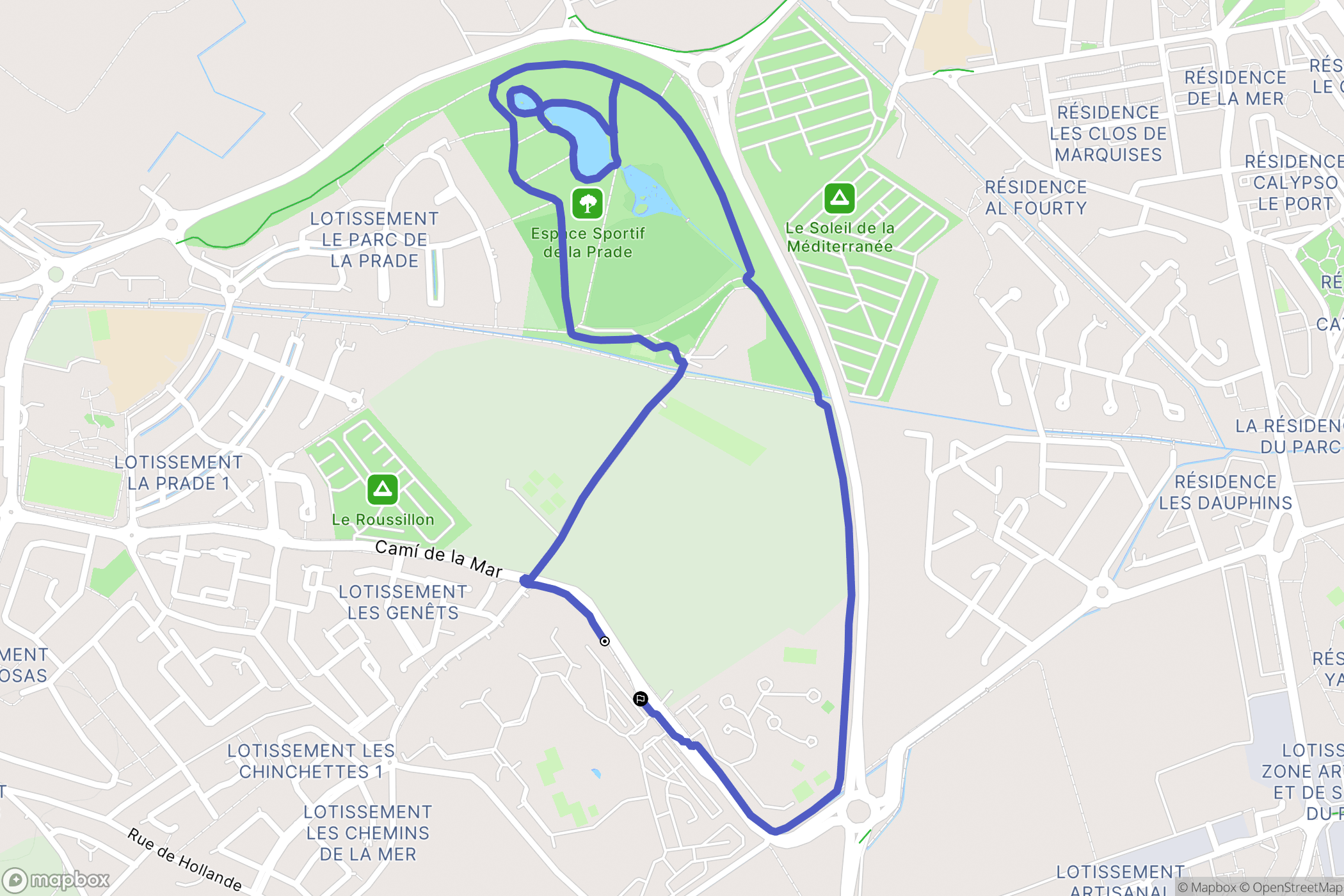 Saint-Cyprien : carte du parcours de randonnée - France