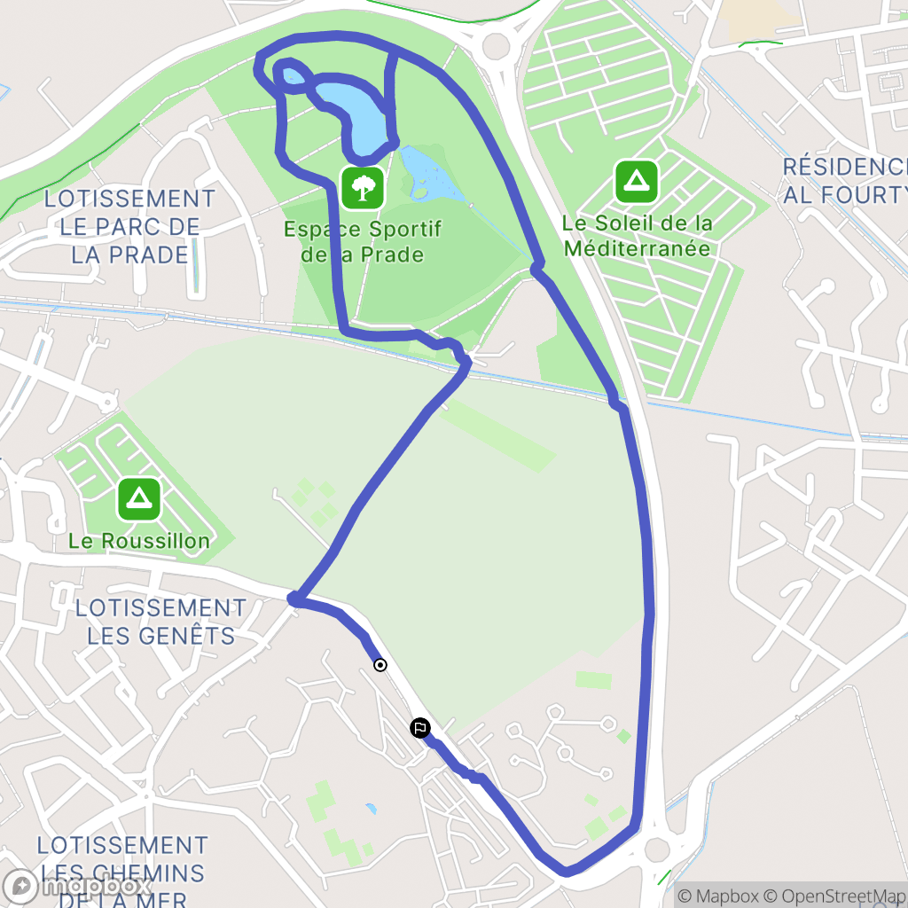 Saint-Cyprien : carte du parcours de randonnée - France