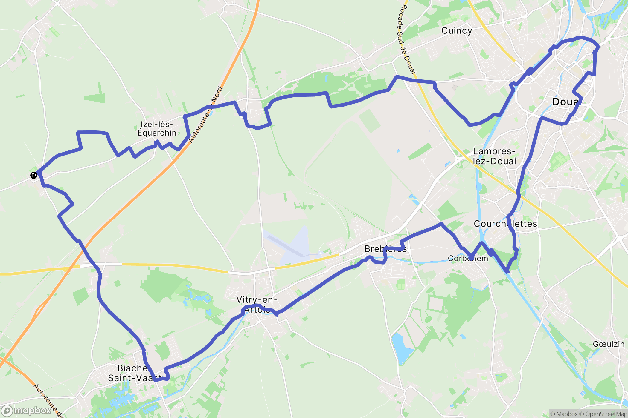 Neuvireuil : carte du parcours de randonnée - France