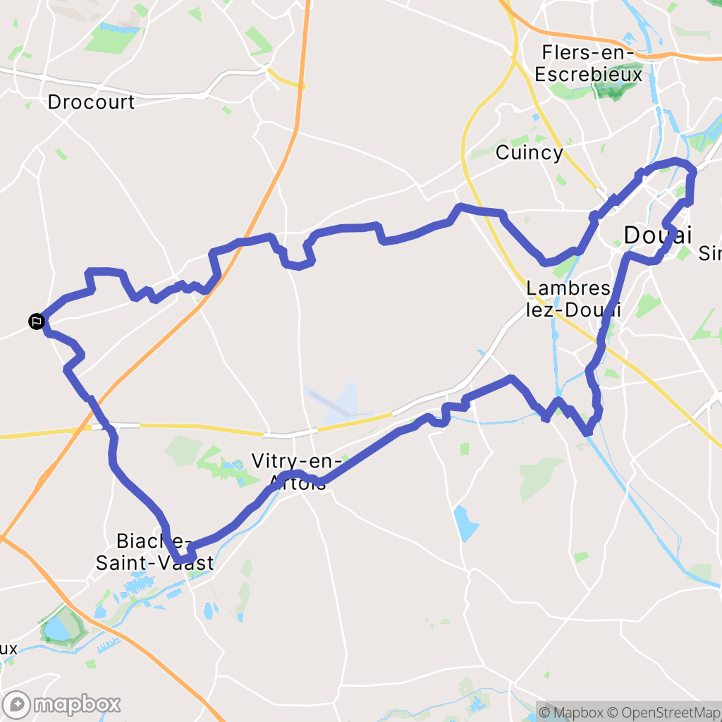 Neuvireuil : carte du parcours de randonnée - France
