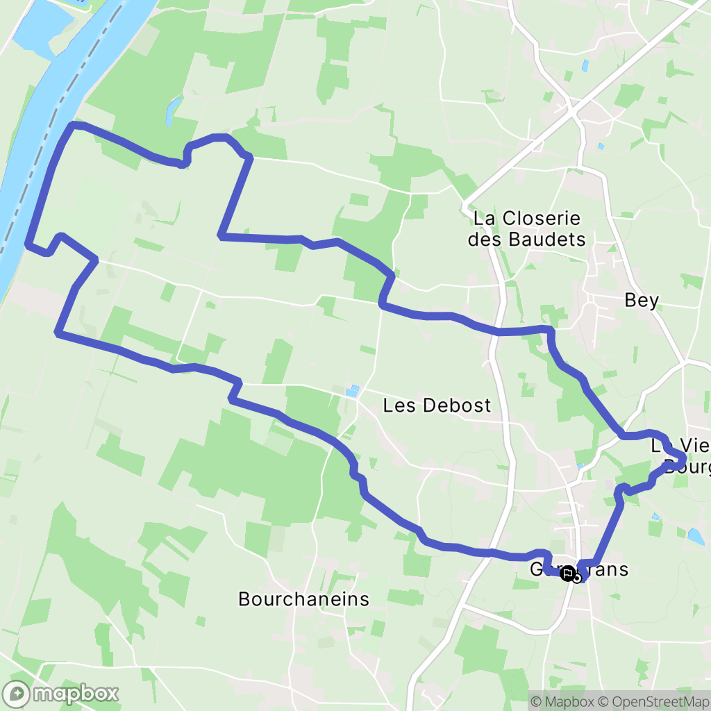 Garnerans : carte du parcours de randonnée - France