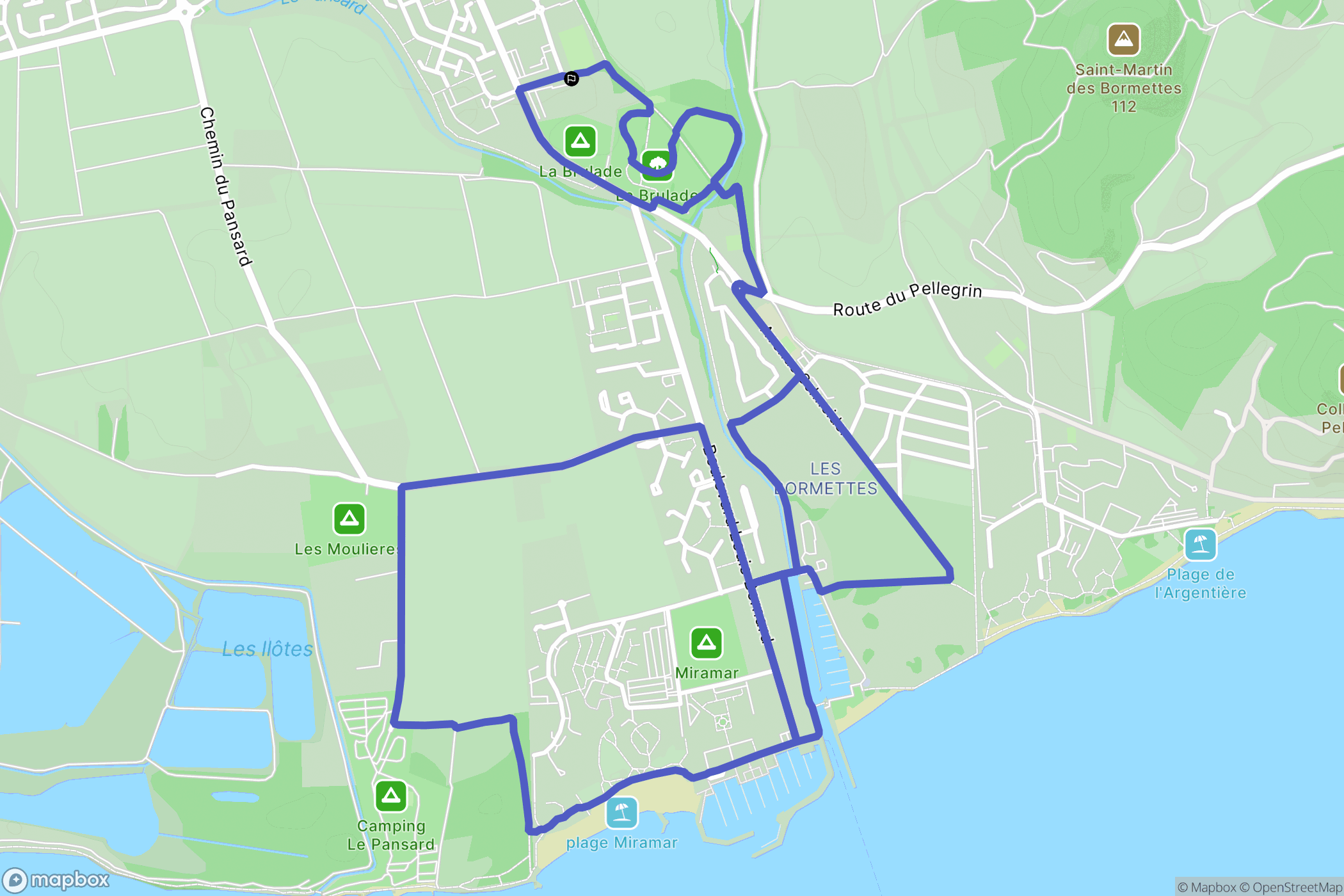 La Londe-les-Maures : carte du parcours de randonnée - France