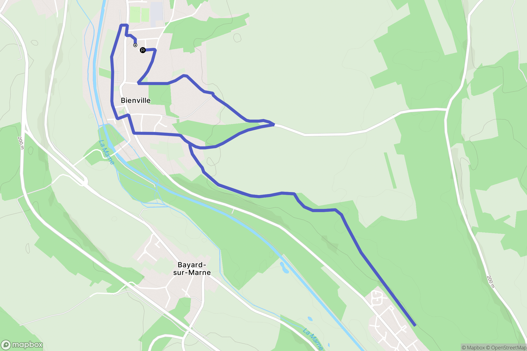 Eurville-Bienville : carte du parcours de randonnée - France