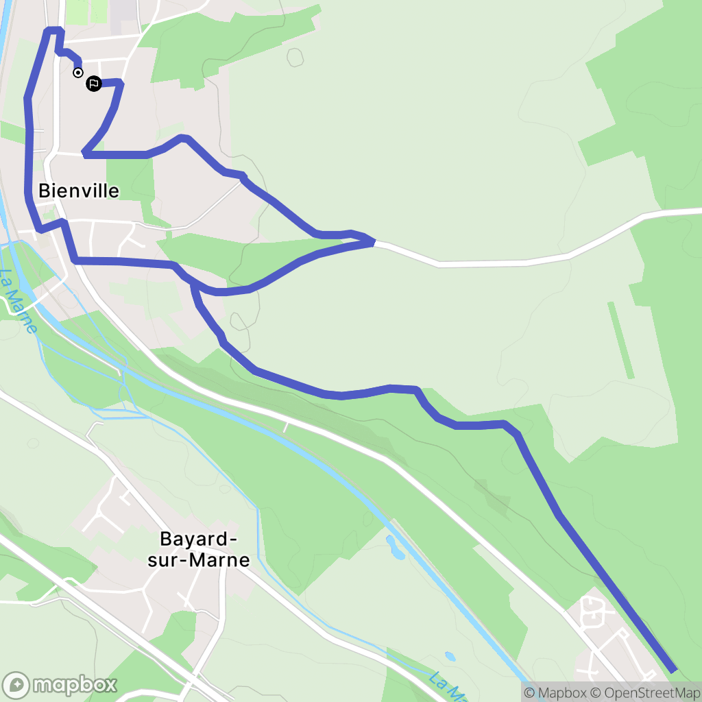 Eurville-Bienville : carte du parcours de randonnée - France