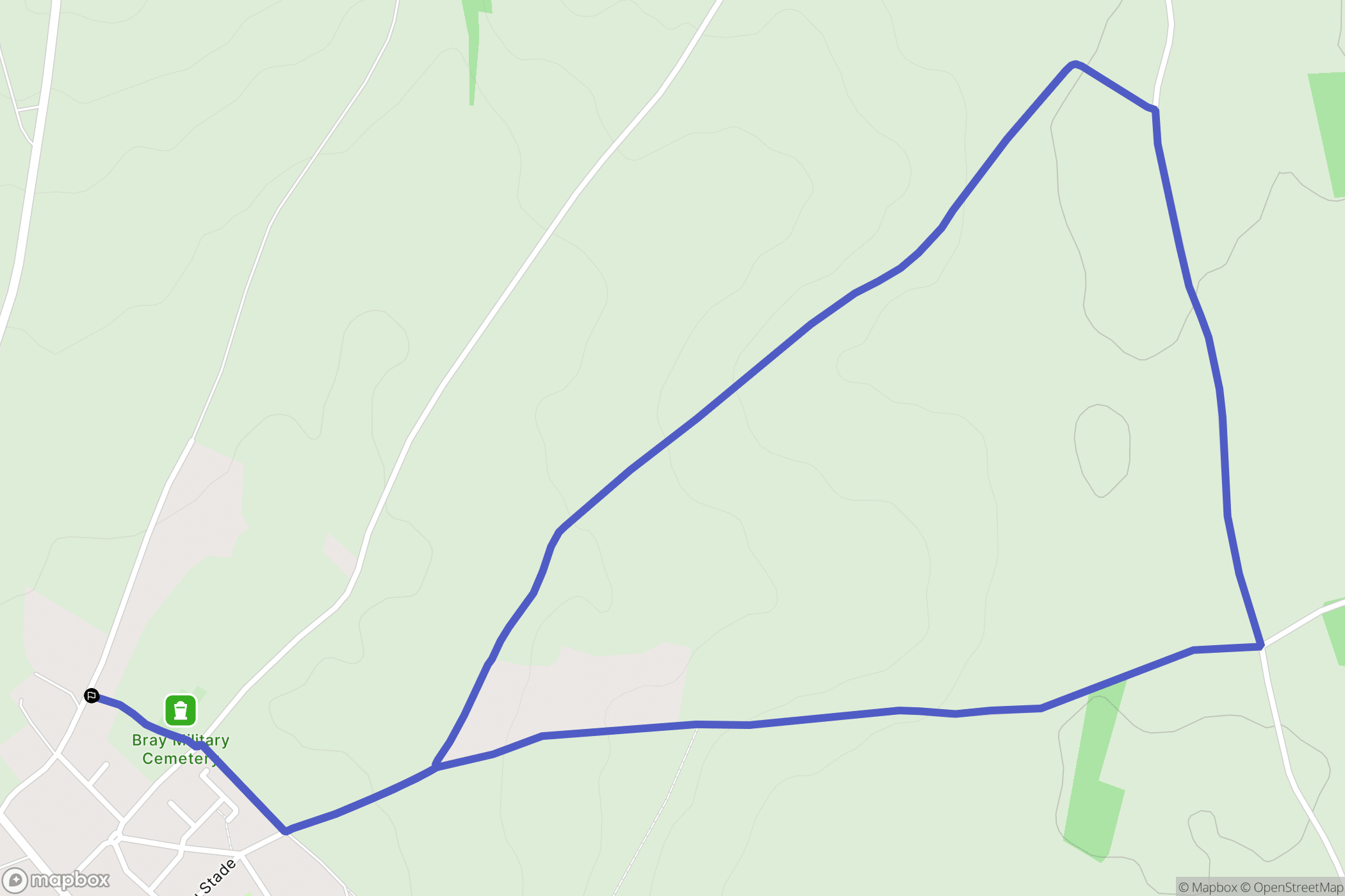 Bray-sur-Somme : carte du parcours de randonnée - France