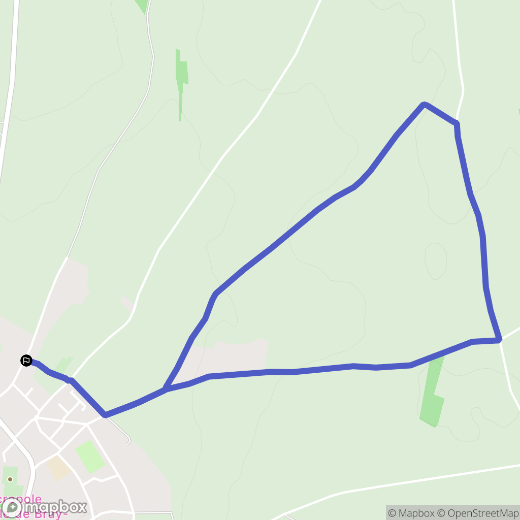 Bray-sur-Somme : carte du parcours de randonnée - France