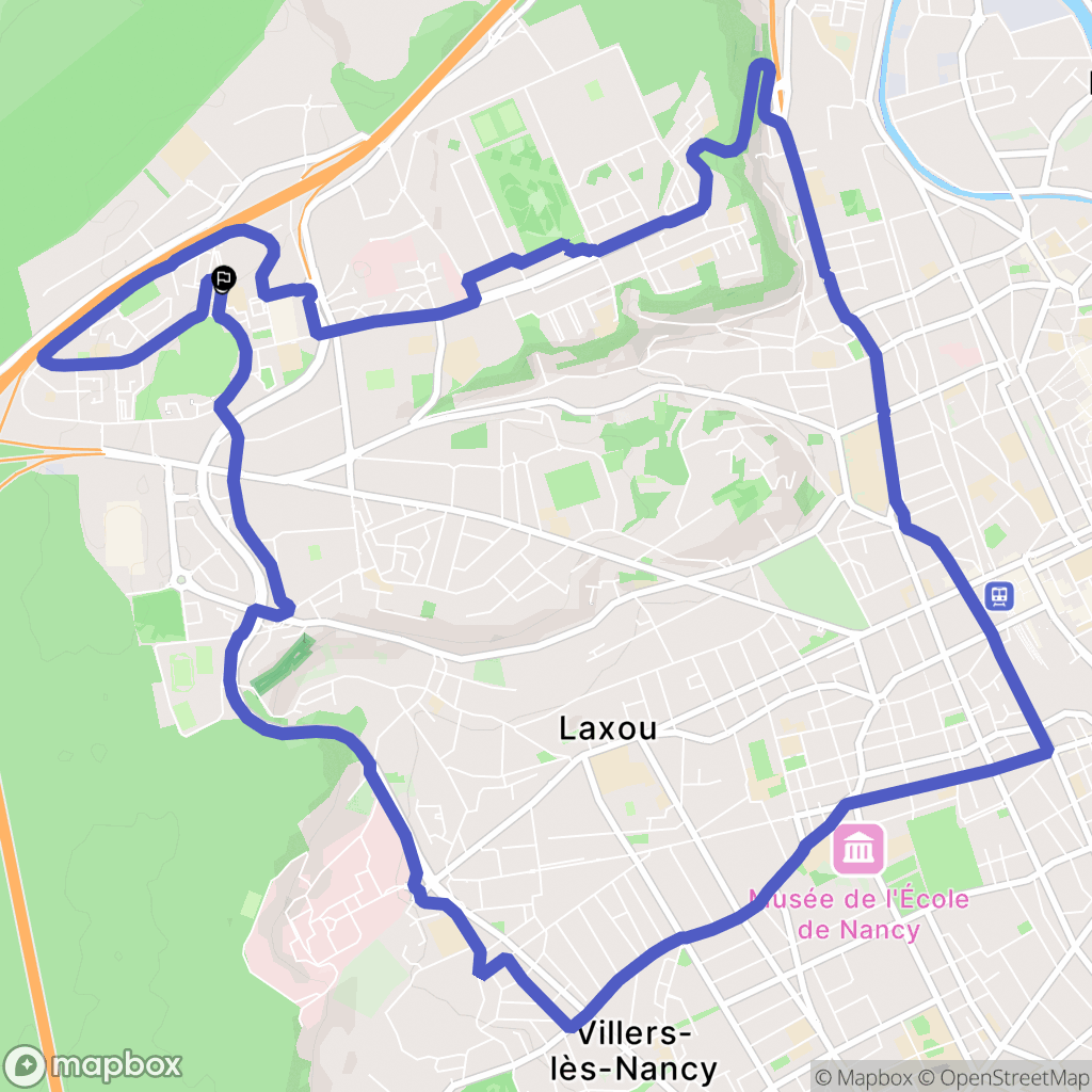 Maxéville : carte du parcours de randonnée - France