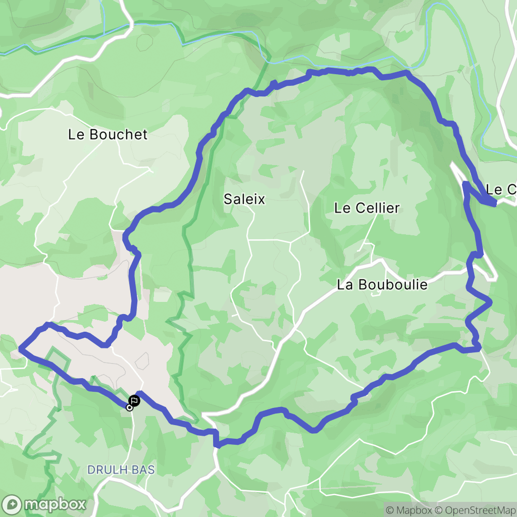 Antignac : carte du parcours de randonnée - France