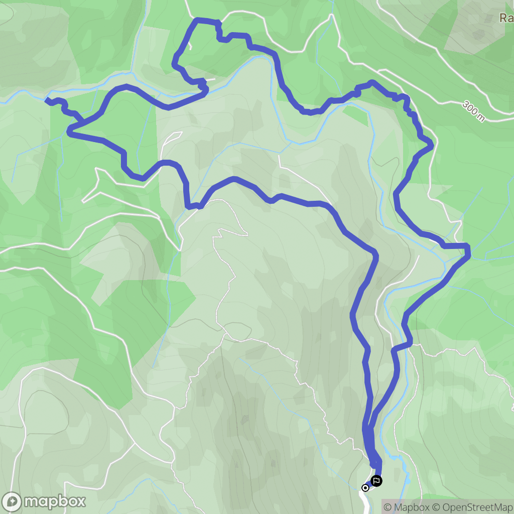 Zonza : carte du parcours de randonnée - France