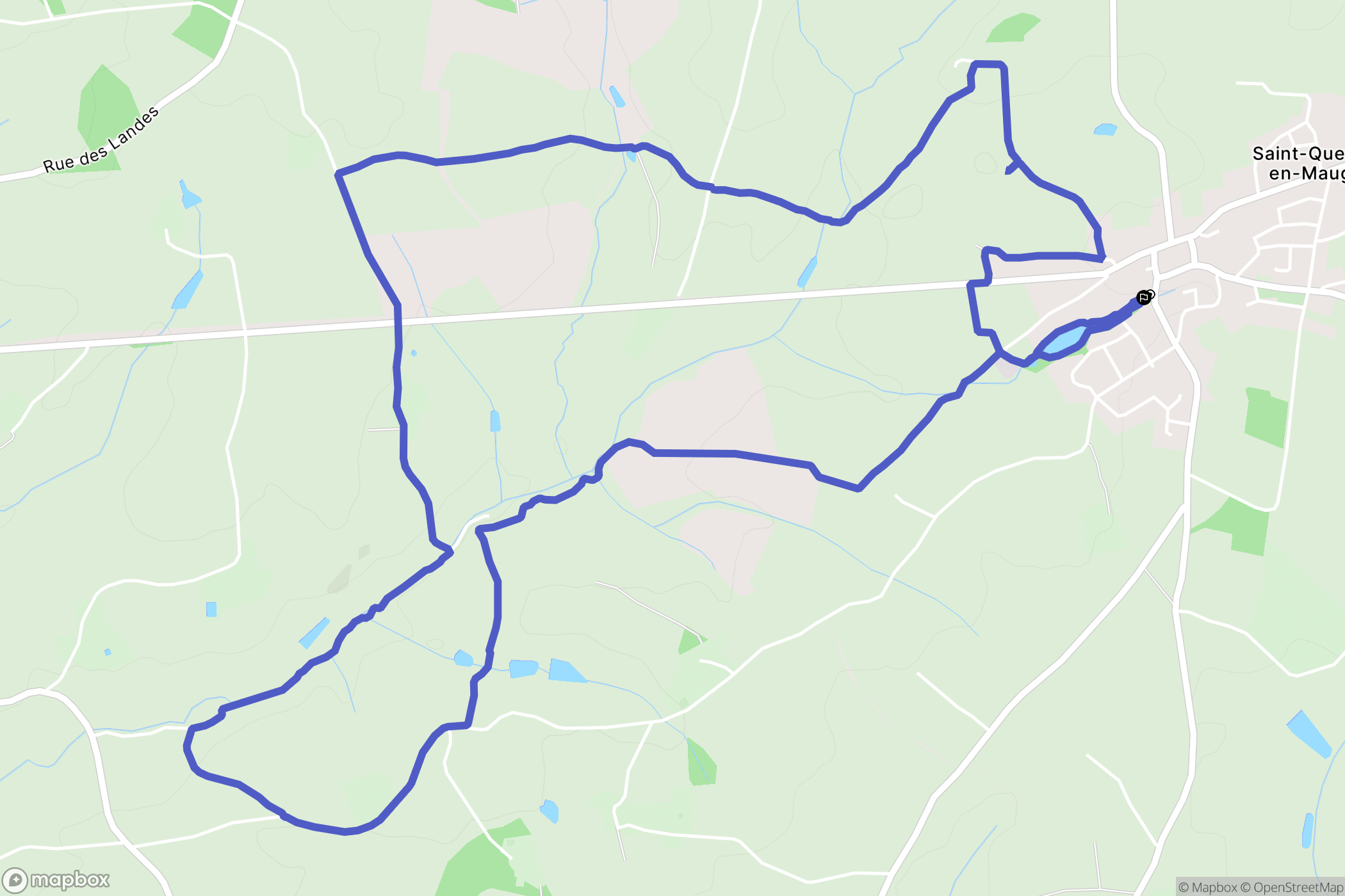 Montrevault-sur-Èvre : carte du parcours de randonnée - France