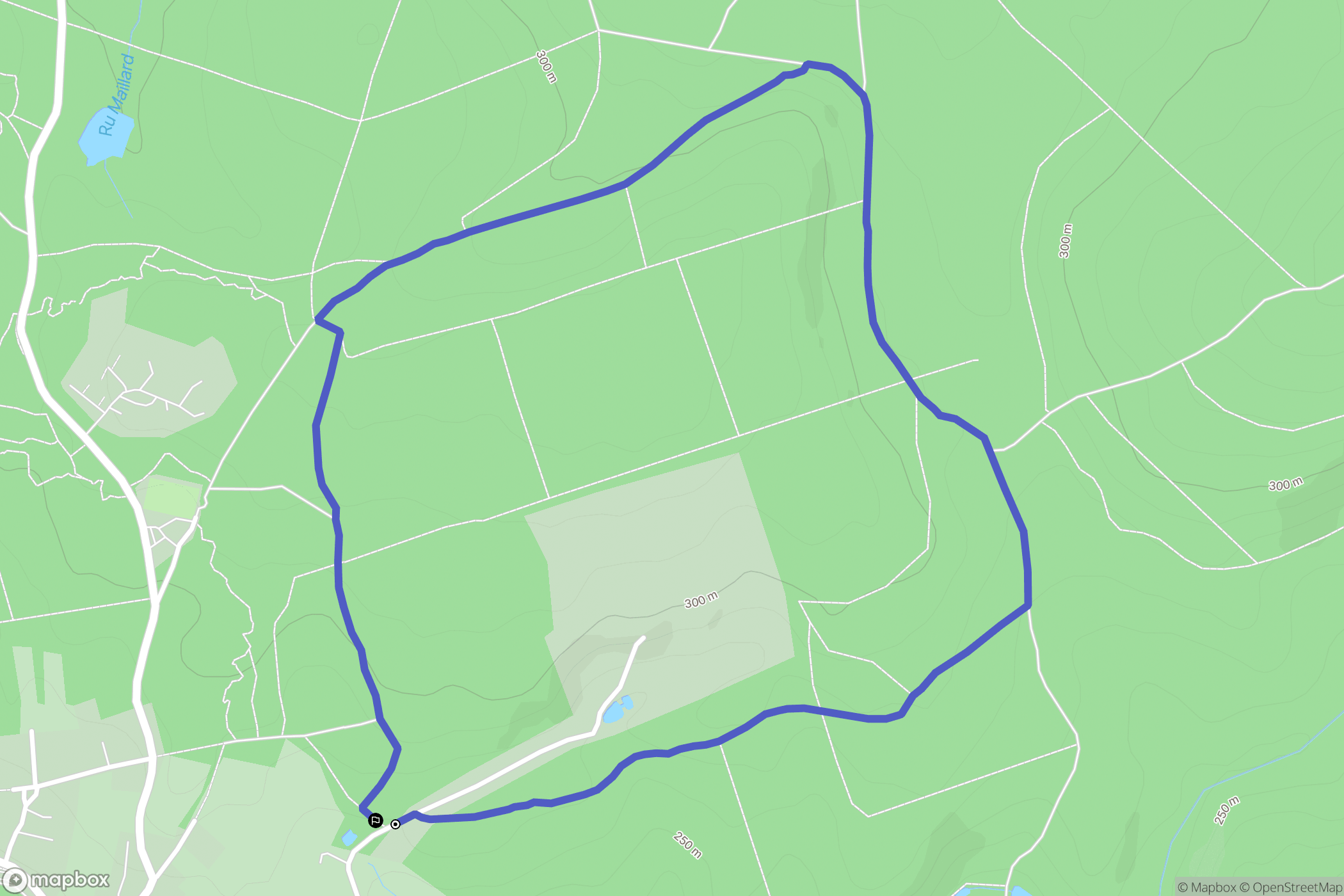 Montcornet : carte du parcours de randonnée - France