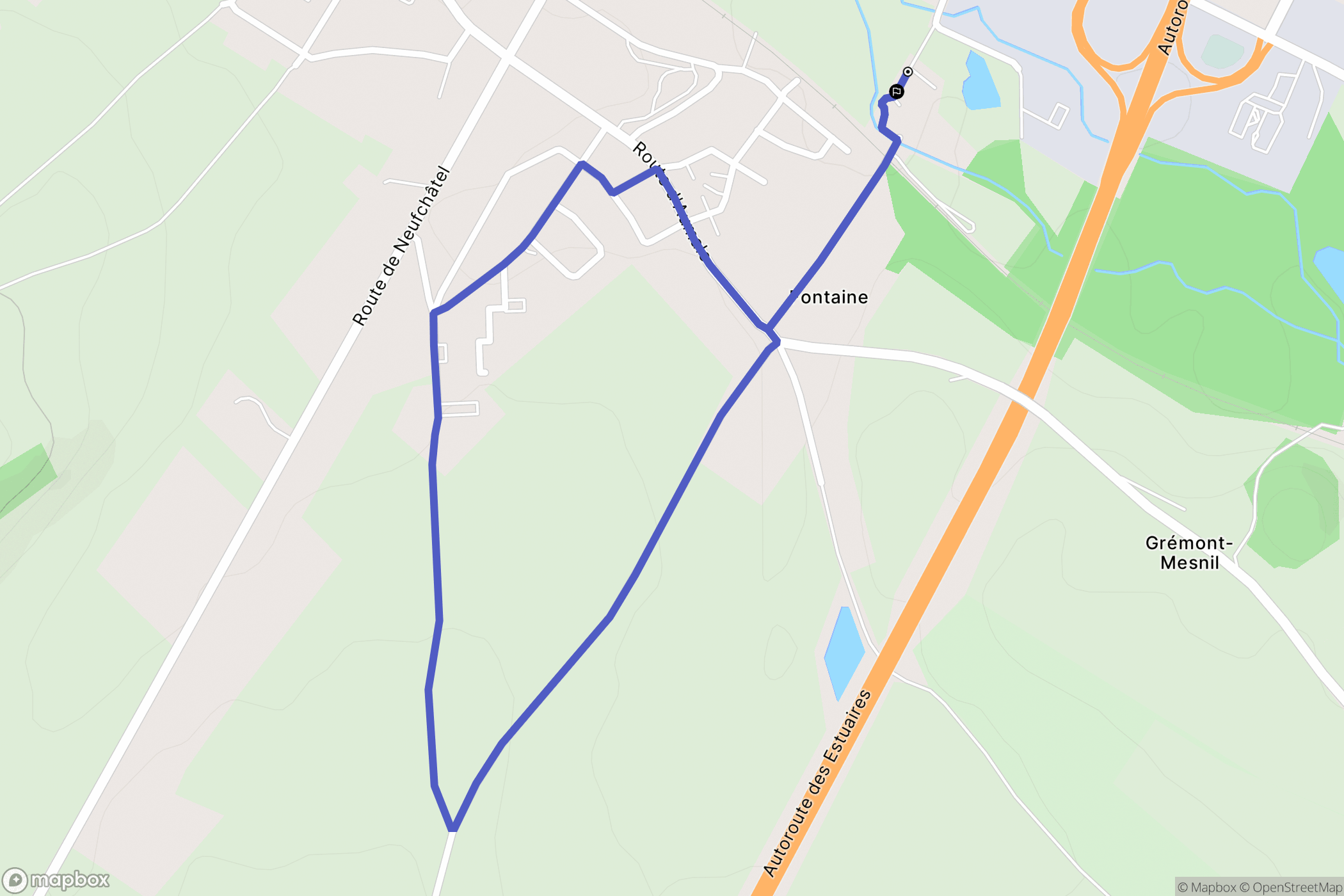 Blangy-sur-Bresle : carte du parcours de randonnée - France