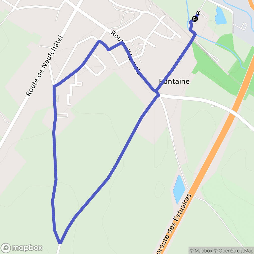 Blangy-sur-Bresle : carte du parcours de randonnée - France