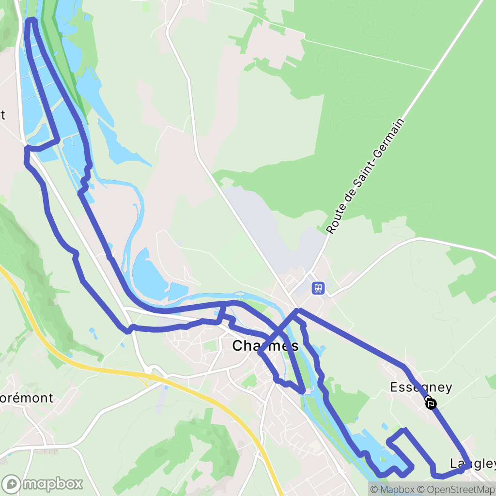 Essegney : carte du parcours de randonnée - France