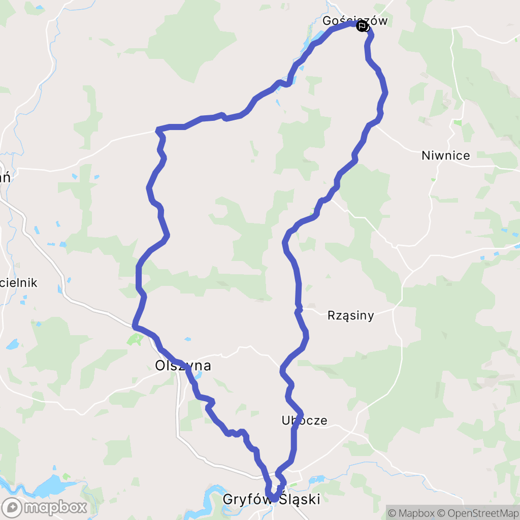 Gościszów: mapa trasy - Poland