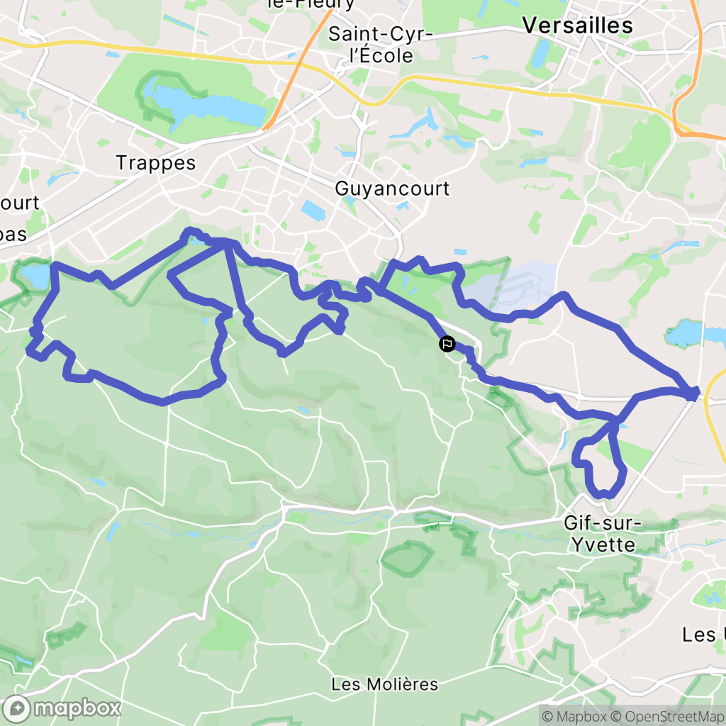 Châteaufort : carte du parcours de randonnée - France