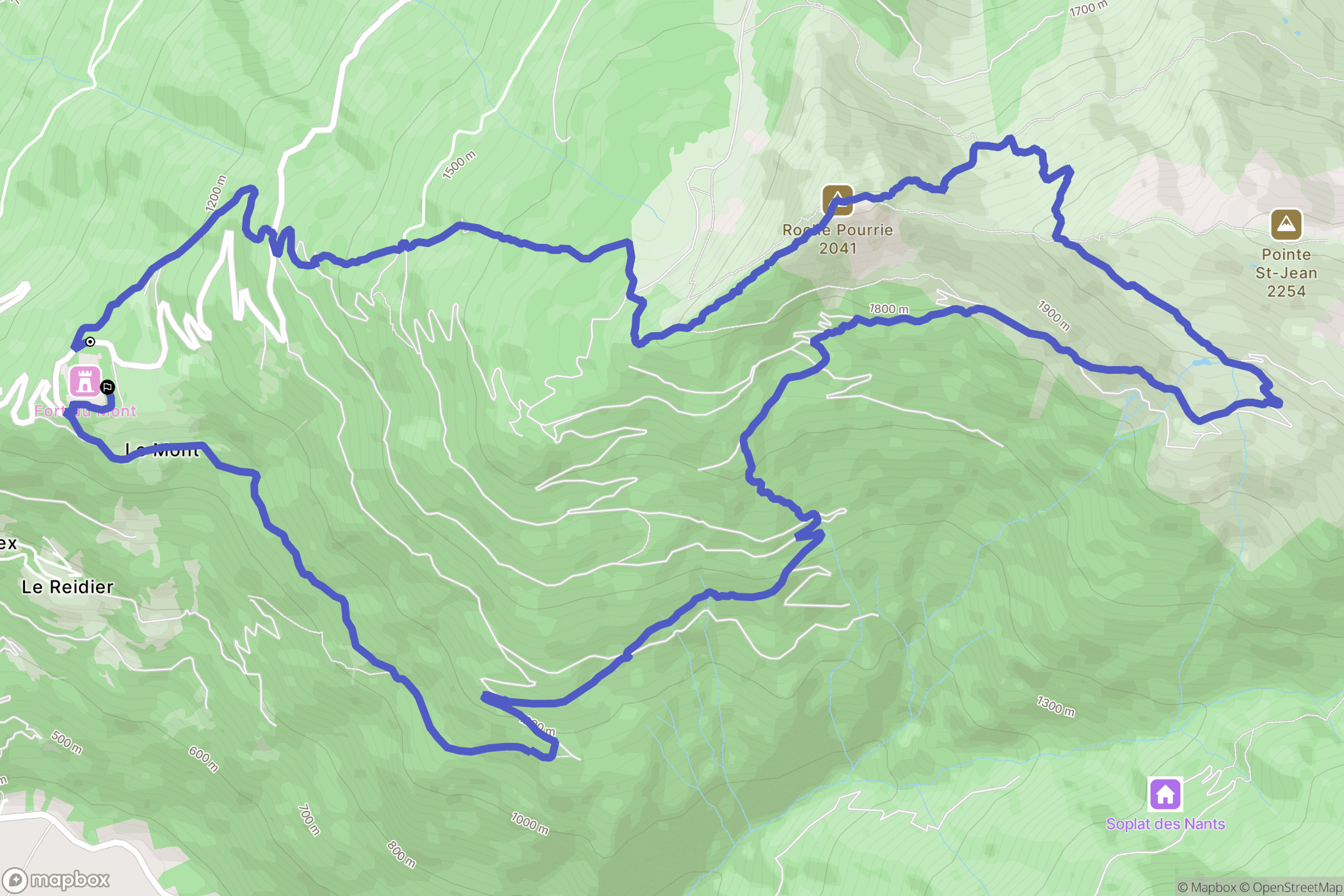 Albertville : carte du parcours de randonnée - France