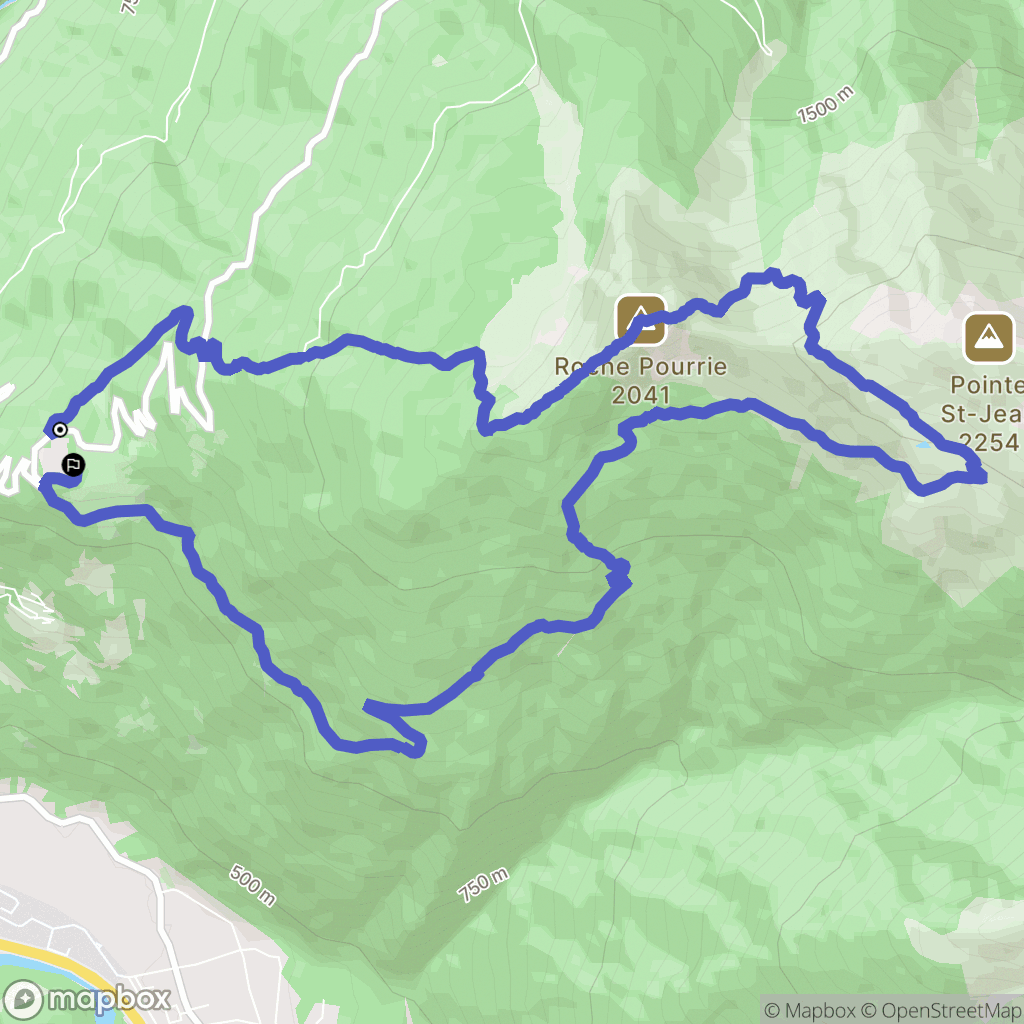 Albertville : carte du parcours de randonnée - France