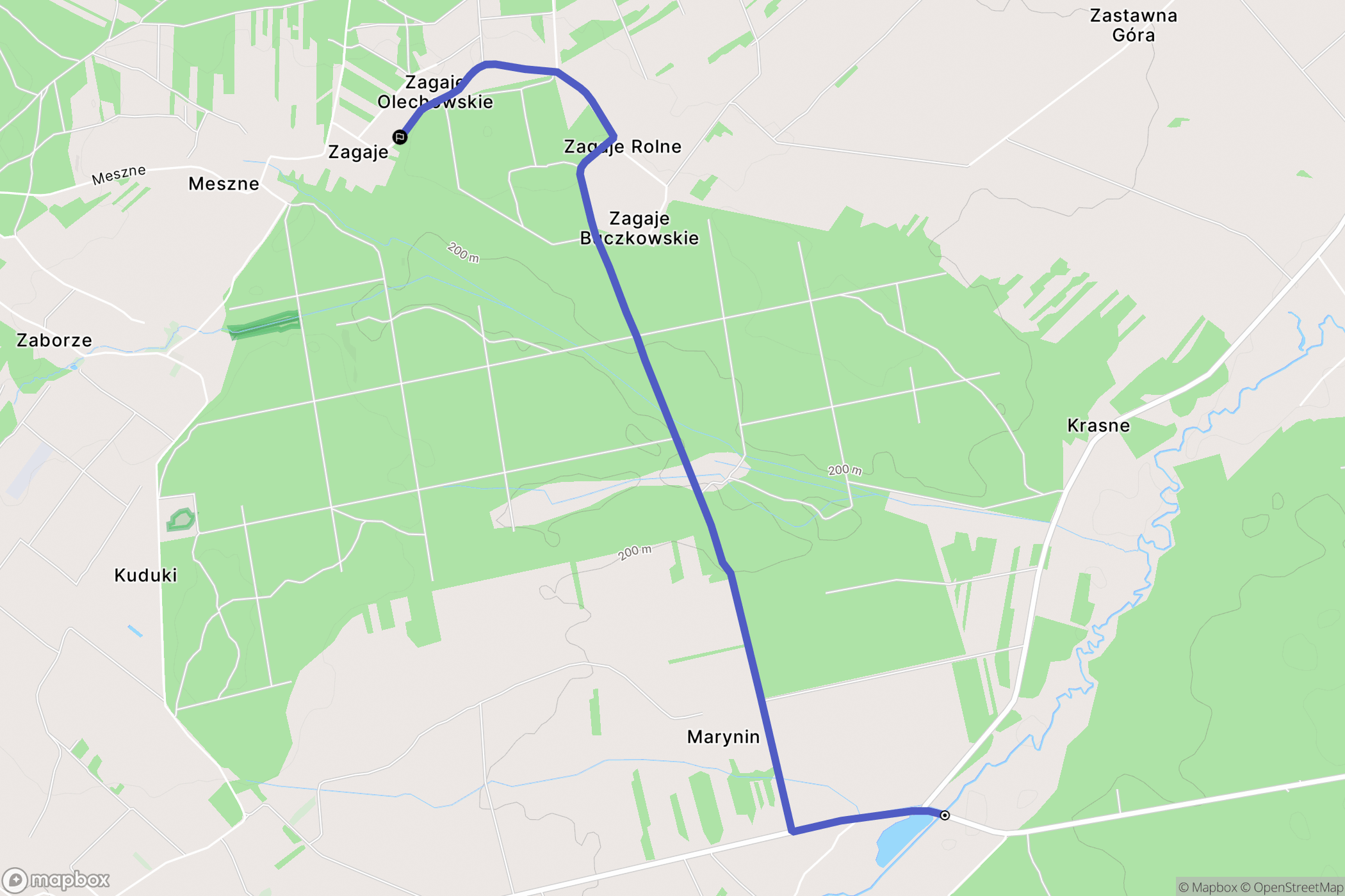 Wólka Niedźwiedzka: mapa trasy - Poland