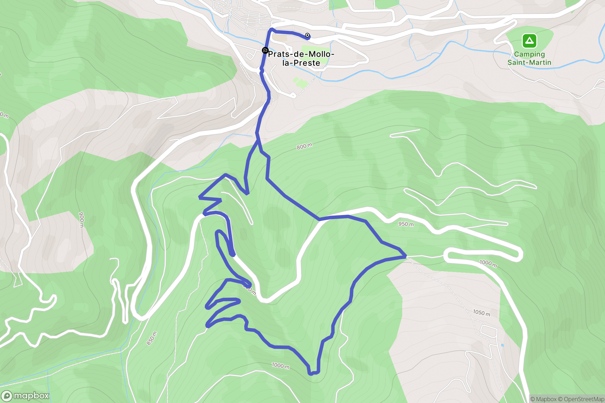 Prats-de-Mollo-la-Preste : carte du parcours de randonnée - France