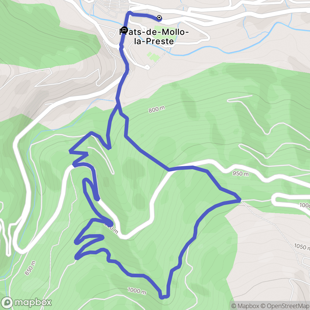 Prats-de-Mollo-la-Preste : carte du parcours de randonnée - France