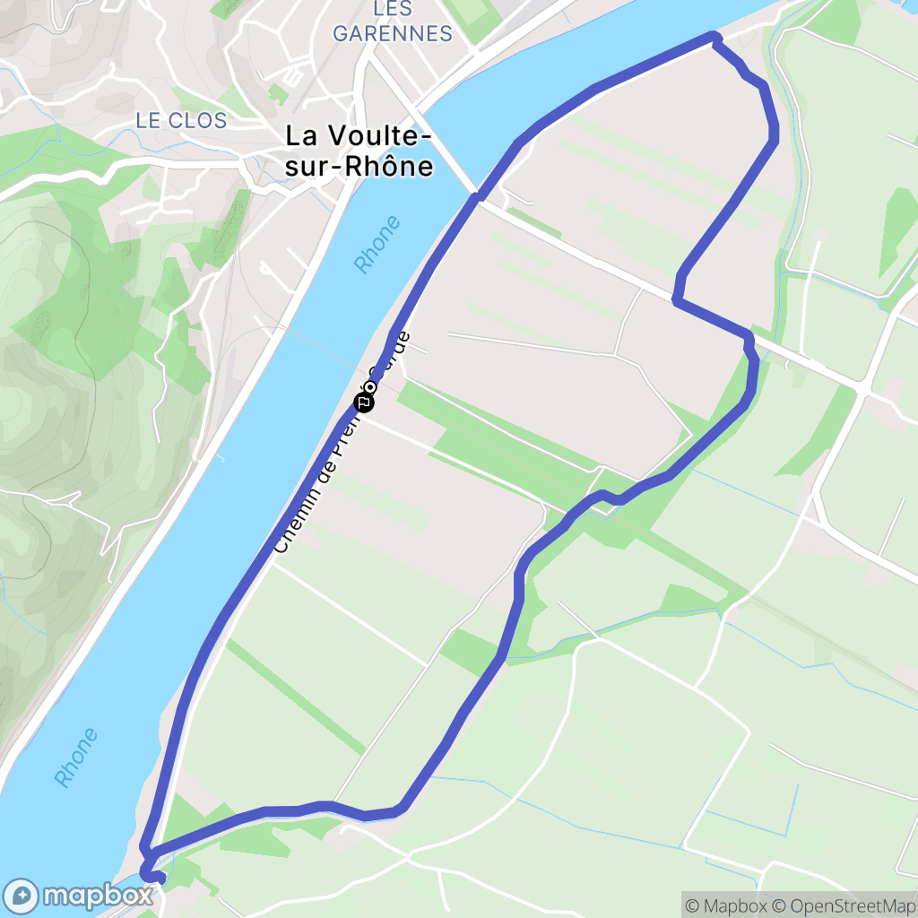 La Voulte-sur-Rhône : carte du parcours de randonnée - France