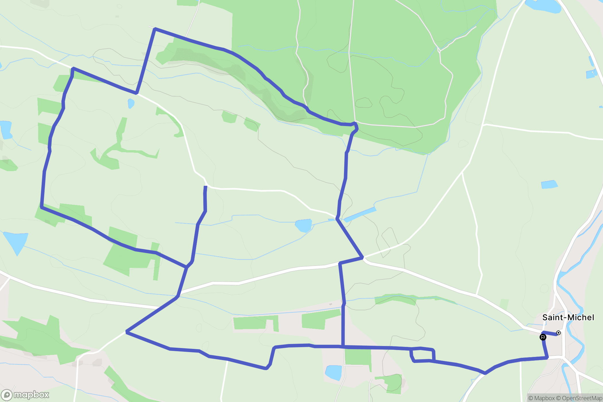 Saint-Michel : carte du parcours de randonnée - France