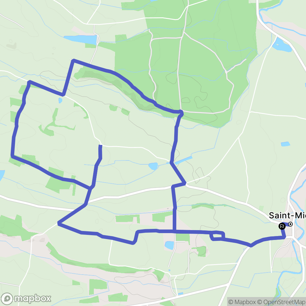Saint-Michel : carte du parcours de randonnée - France