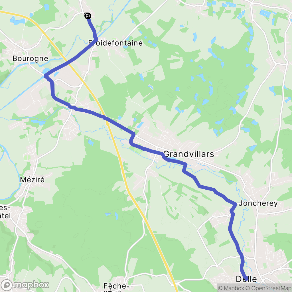Charmois : carte du parcours de randonnée - France