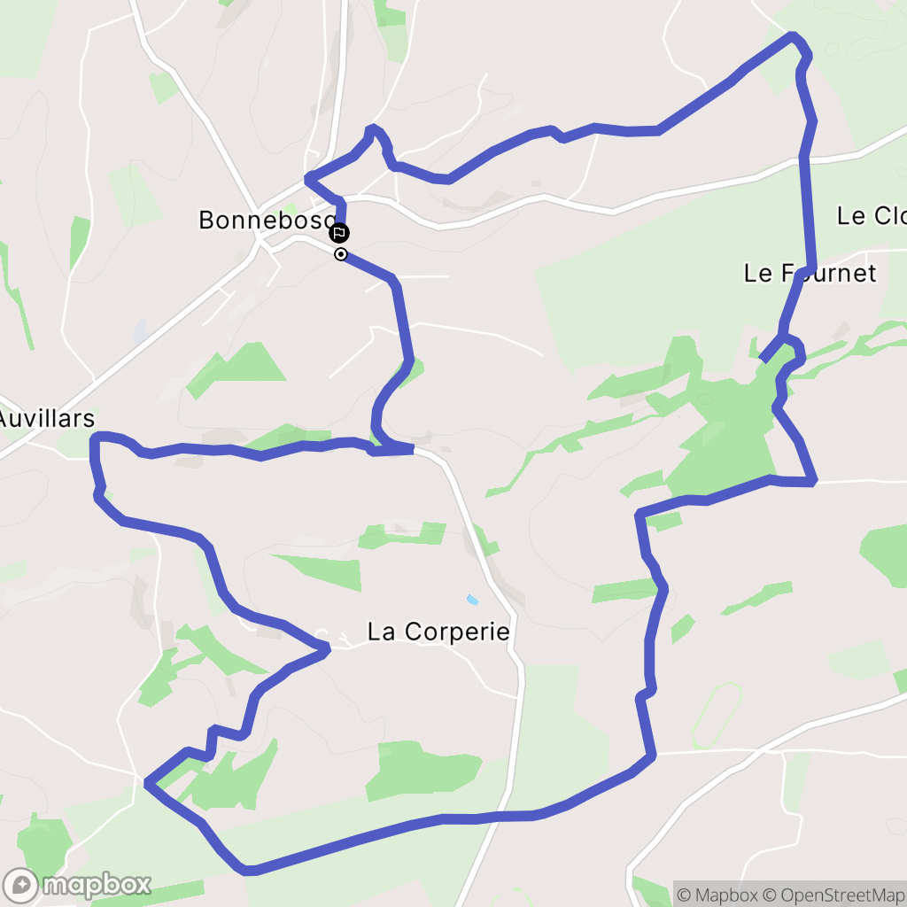 Bonnebosq : carte du parcours de randonnée - France