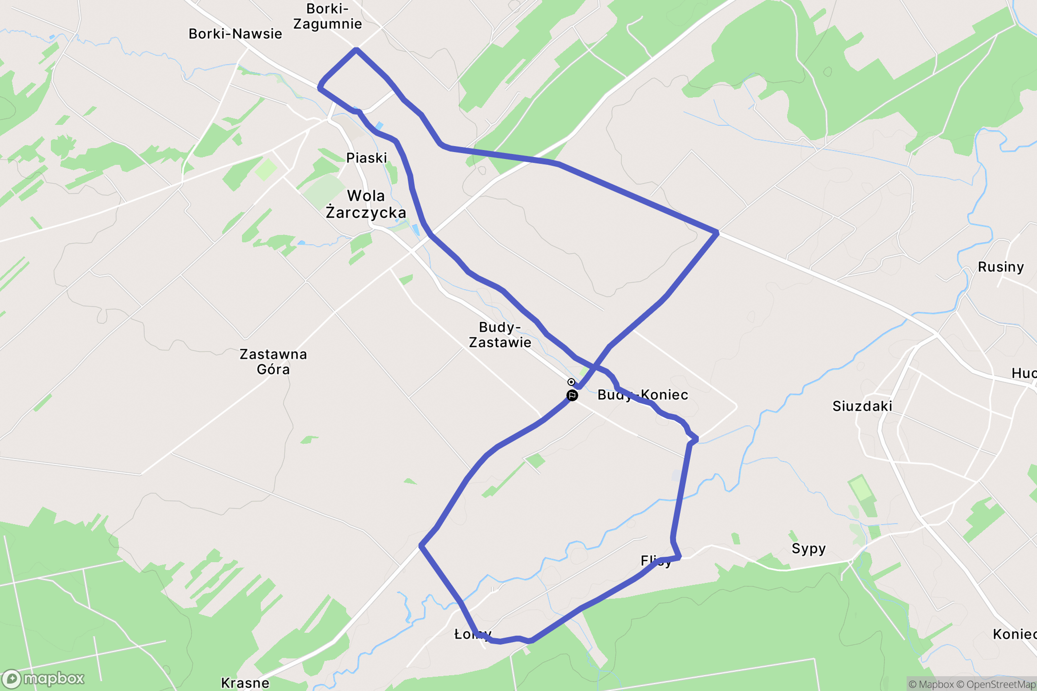 Wola Zarczycka: mapa trasy - Poland