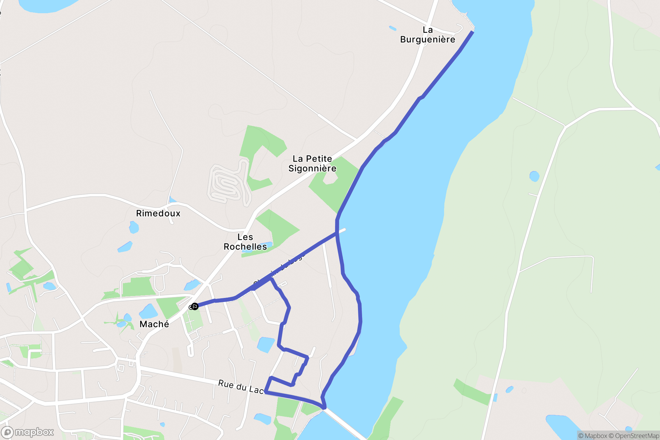 Maché : carte du parcours de randonnée - France