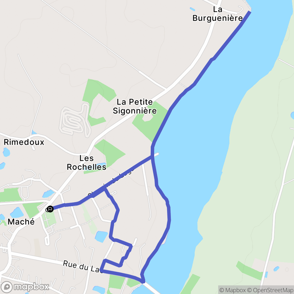 Maché : carte du parcours de randonnée - France