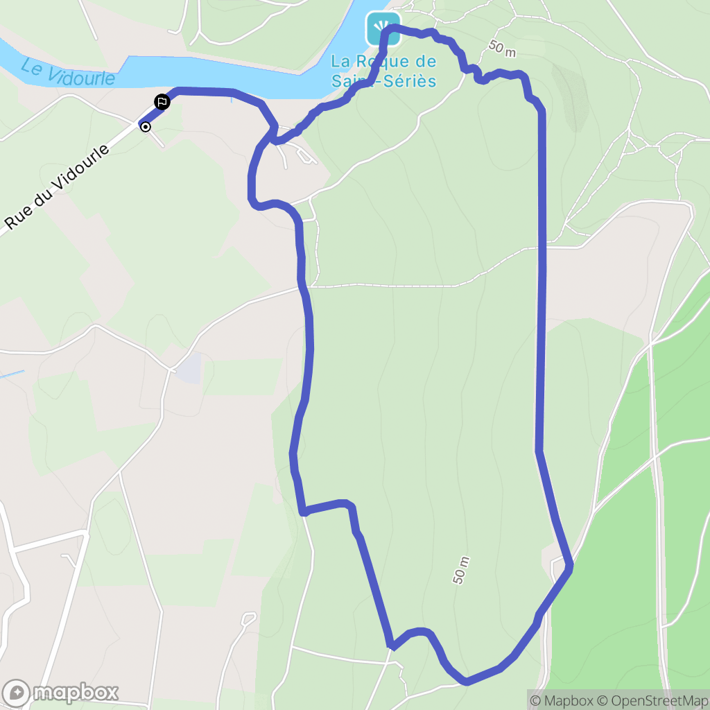 Saint-Sériès : carte du parcours de randonnée - France