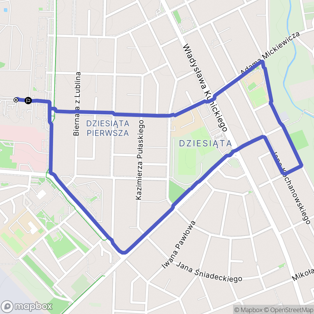 Lublin: mapa trasy - Poland