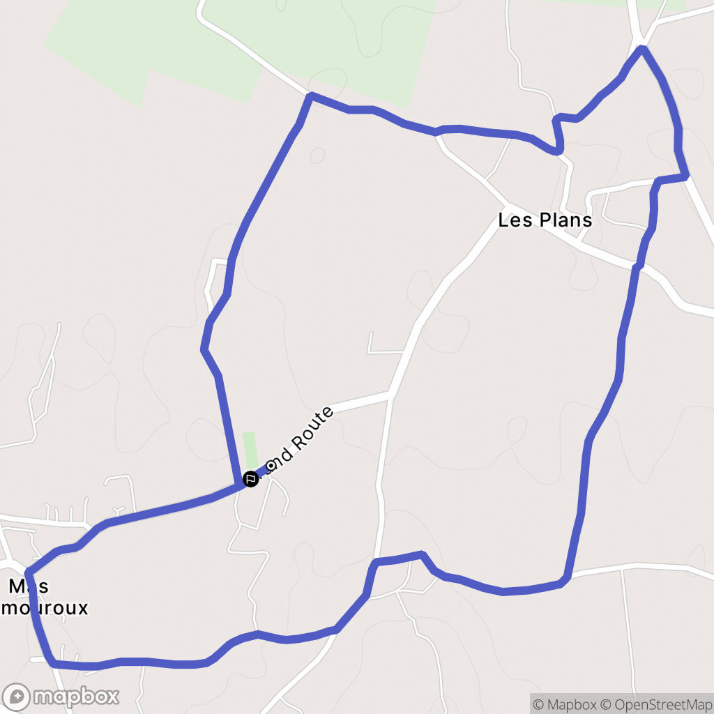 Les Plans : carte du parcours de randonnée - France
