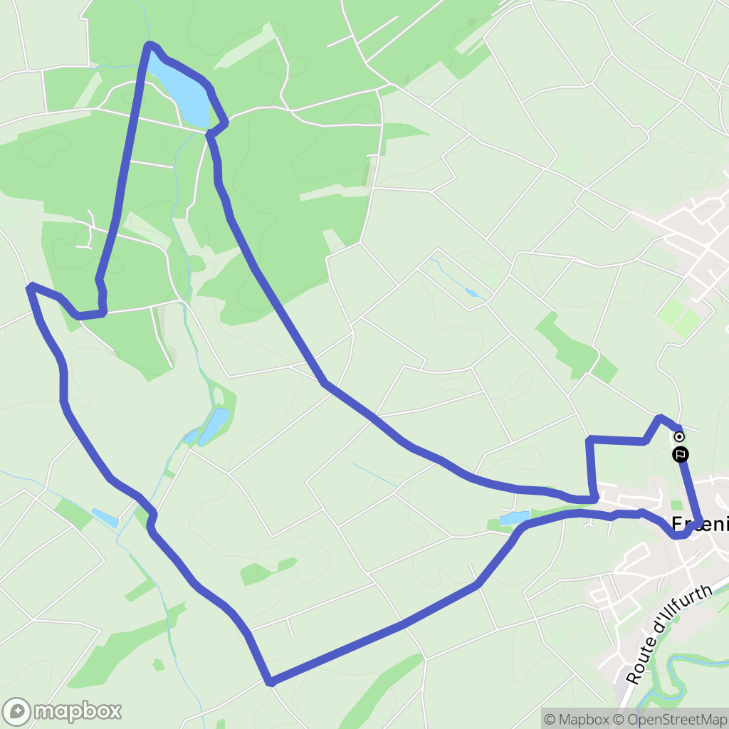 Frœningen : carte du parcours de randonnée - France