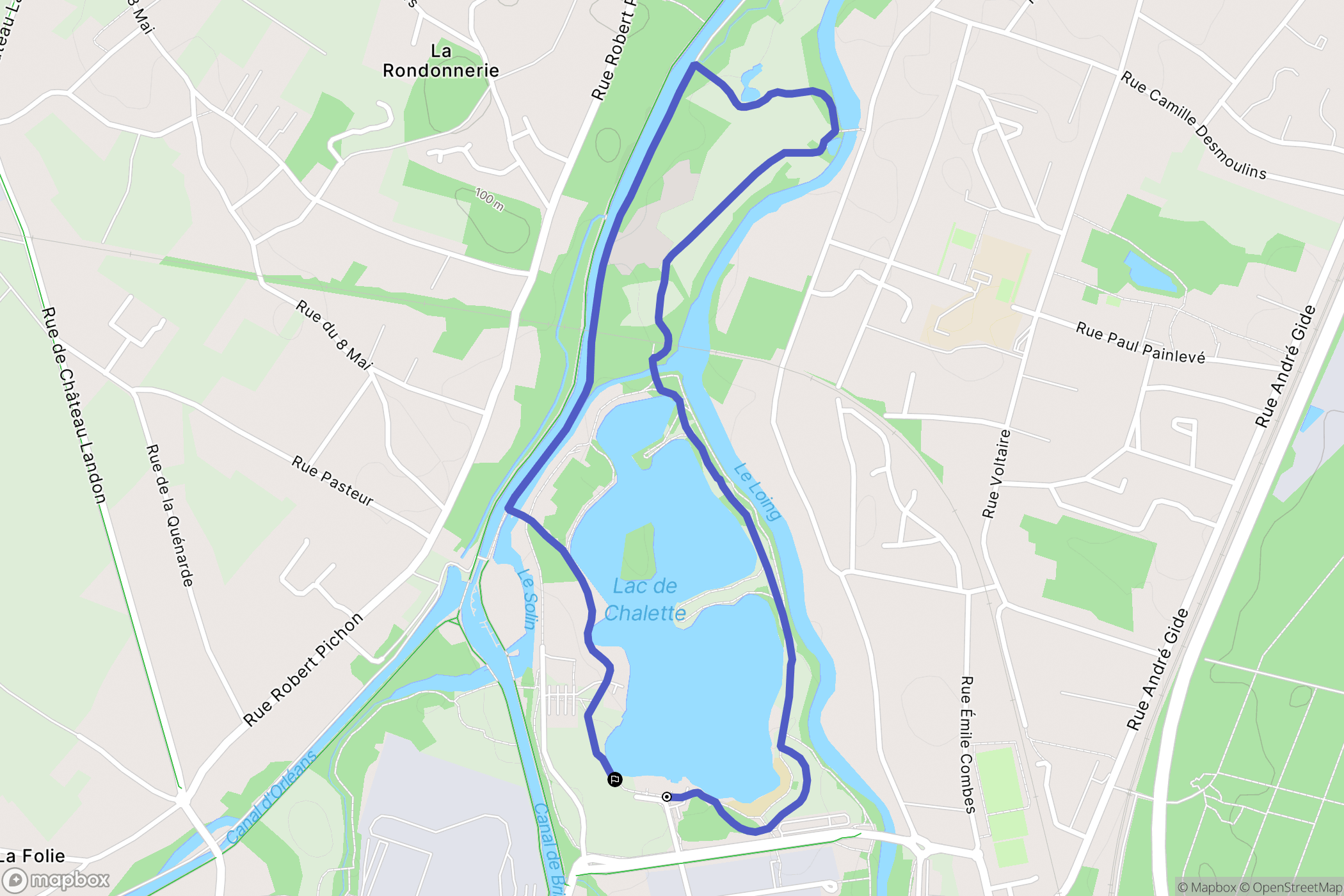 Châlette-sur-Loing : carte du parcours de randonnée - France