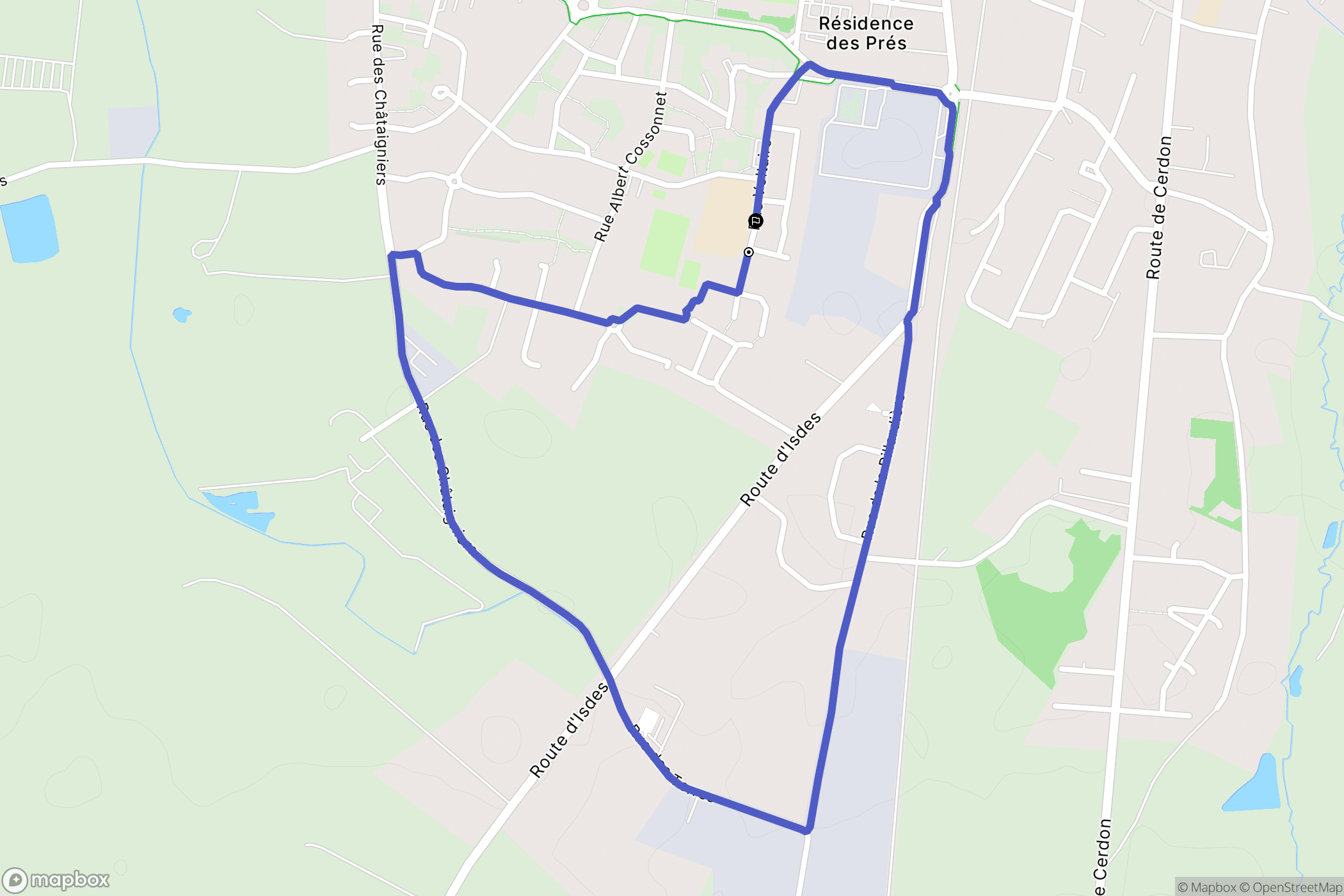 Sully-sur-Loire : carte du parcours de randonnée - France