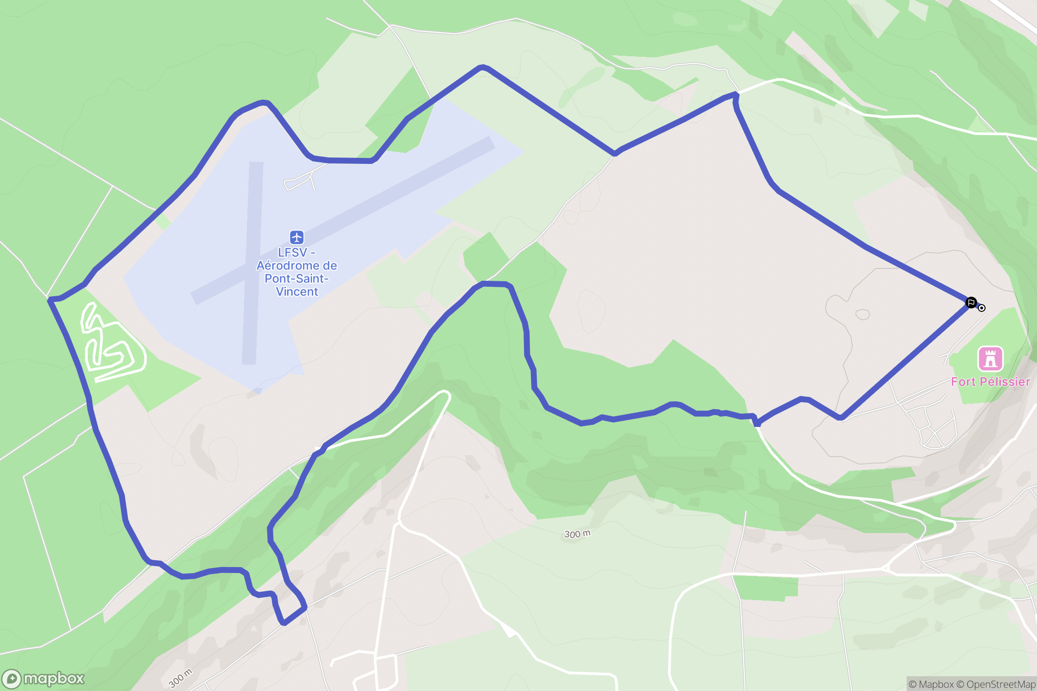 Pont-Saint-Vincent : carte du parcours de randonnée - France