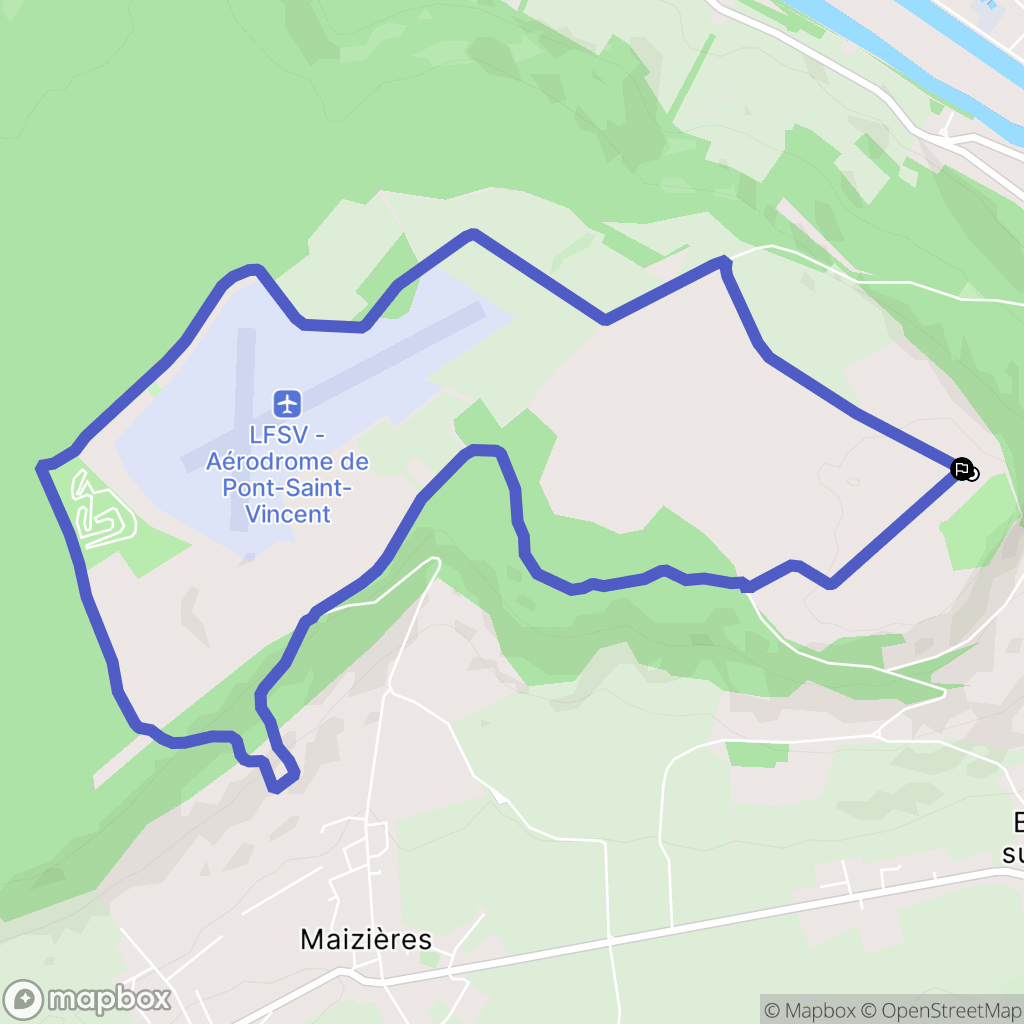 Pont-Saint-Vincent : carte du parcours de randonnée - France