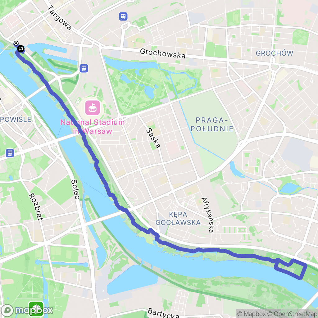 Warszawa: mapa trasy - Poland